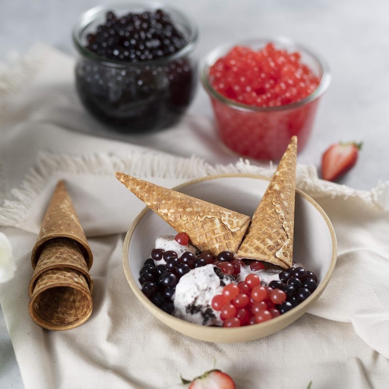 BREXONIC Boba Pearls, Pomegranate Popping Bursting Boba, Tapioca Pearls For