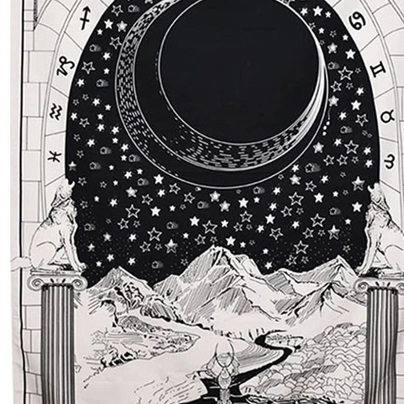 Tarot Divination Wall Tapestry, 70 x 100 cm The Moon