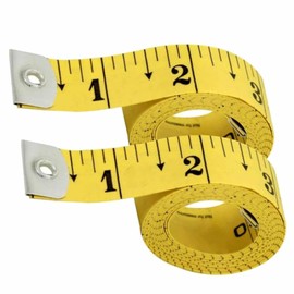 Tape Measure for Body - 2 Pack (1.5M) Double Scale Sewing Measuring Tape for Tailors - Portable Fabric Tape Measure in Yellow