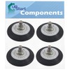 4-Pack 4581EL2002C Dryer Drum Roller Assembly Replacement for LG DLE2050W