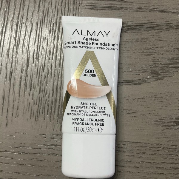 Almay Ageless Smart Shade Liquid Foundation Makeup, 500 Golden, 1