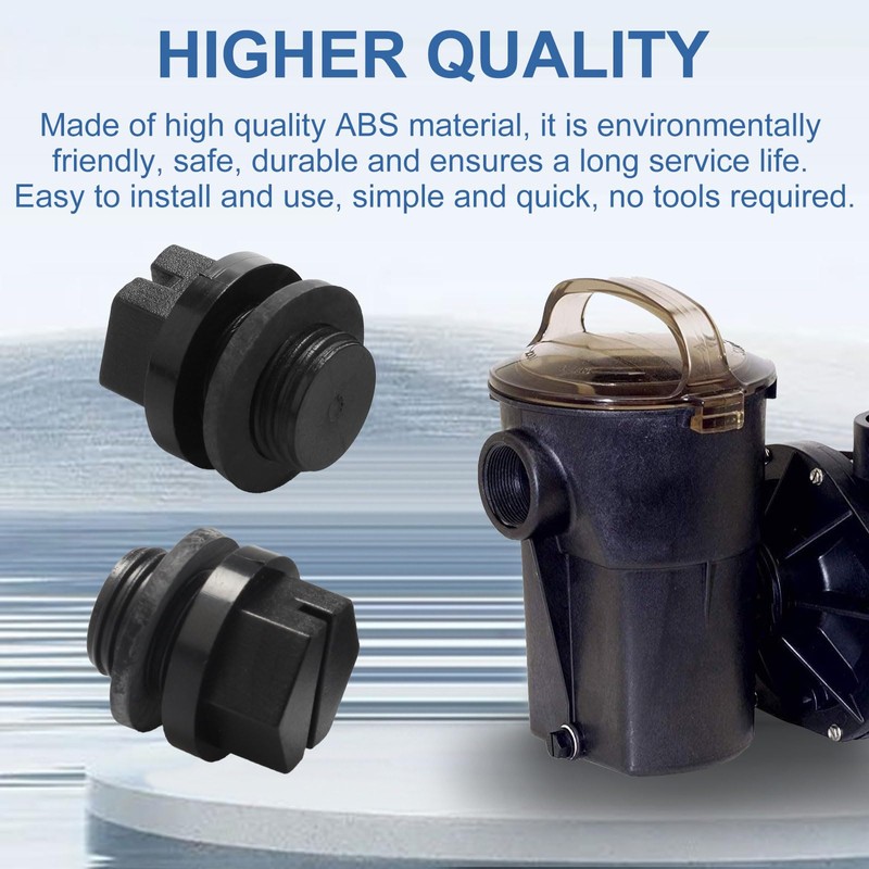 SPX1700FG Pool Pump Pipe Plug Drain Plugs with Gaskets 2-Pack