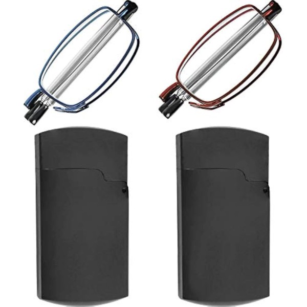 Success Eyewear Reading Glasses 2 Pair Blue and Burgundy Readers