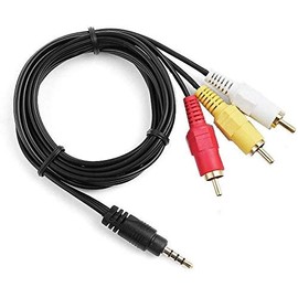 Yustda New 3.5mm (1/8") Male Plug Audio Video AV Cable to L (Left) and R (Right) Stereo/Video Cord for Android 4.2 A10 Smart TV Player Dual Core Duad Core Box/XBMC/WiFi/HDMI/Network