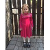 Arshiner Toddler Christmas Dress Hot Pink Velvet Dresses Girls Long