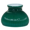 B&P Lamp® 6" Dark Green Cased Glass Ribbed Student Lamp