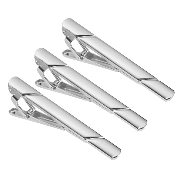 sourcing map 3 Pcs Skinny Tie Clips for Men, Copper