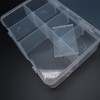 Xiaoyztan 8 Grids Clear Plastic Organizer with Adjustable Dividers, Jewelry