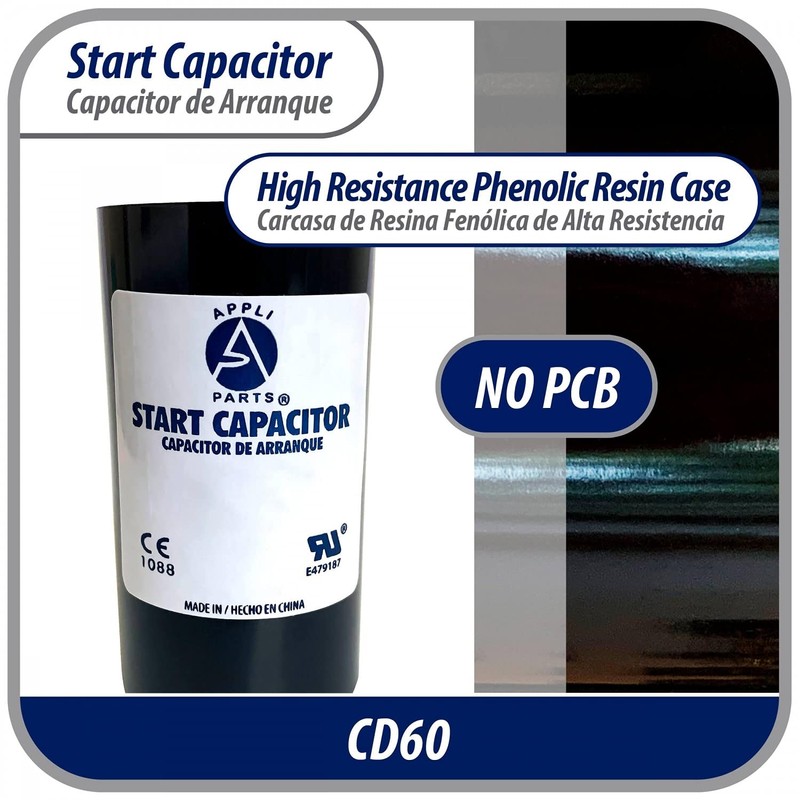 Appli Parts Motor Start Capacitor 270-324 Mfd (microfarads) uF 330