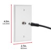 GE Coax Plate, 1-Port, One Wall Mounted F-Type Connection for