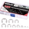 Hilitchi 300-Pcs 304 Stainless Steel E-Clip Circlip External Retaining Ring