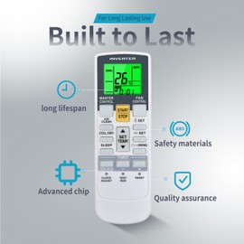 ZWP AR-RY12 AR-RAH2U Replacement Remote Control fit for Fujitsu Air Conditioner AR-RAE1U AR-RAE2U AR-RAC1C AR-RAH1U AR-RY3 AR-RY4 AR-RY5 AR-RY8 AR-RY9 AR-RY11 AR-RY13 AR-RY15 AR-RY16 AR-RY18 AR-RY19