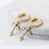 REVERENT CROSS EARRINGS - COLOR: Gold