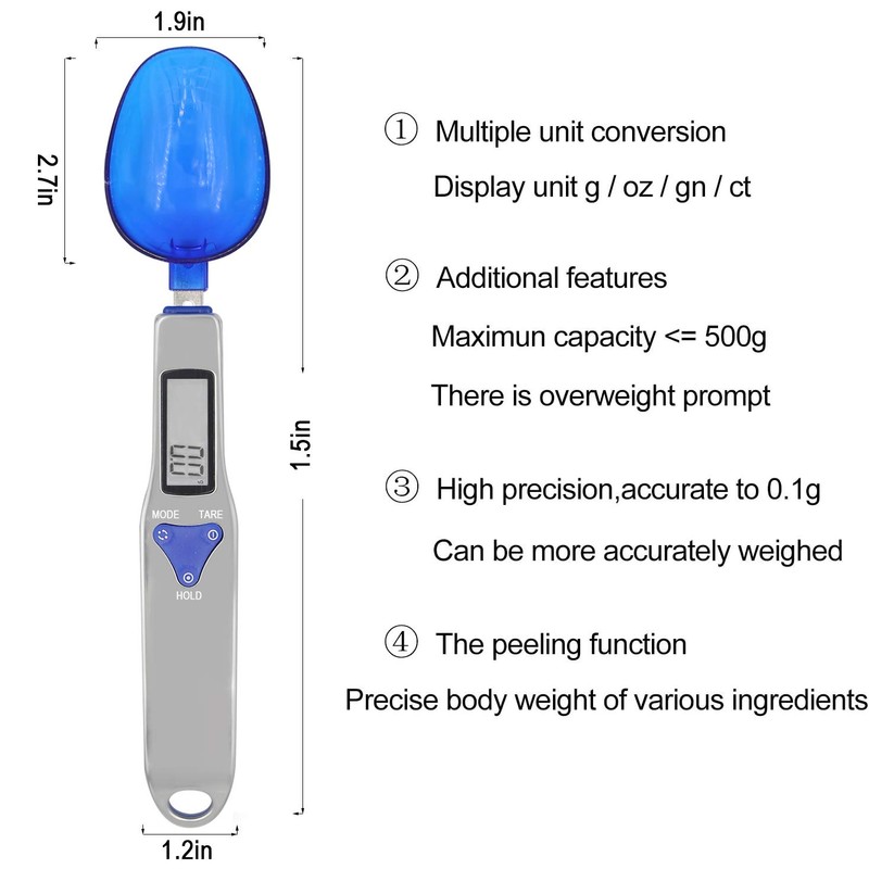 3T6B Grams Digital Kitchen Measuring Spoon,Three Different Specifications Food Scale