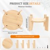 FwQoFvk Beverage Dispenser Stand, Bamboo Wood Juice Dispenser Stand, Stable