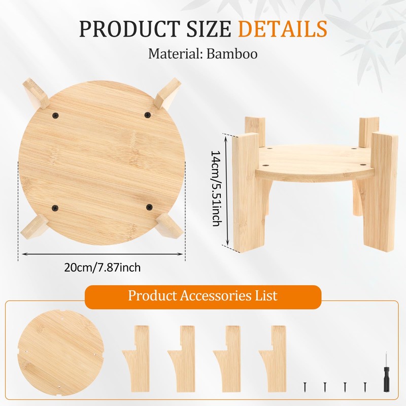 FwQoFvk Beverage Dispenser Stand, Bamboo Wood Juice Dispenser Stand, Stable