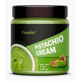 UNIQBITE Pistachio Cream, Natural Sweet Pistachio Butter Spread Paste for Dubai Chocolate Bar, No Palm-Oil, 7 oz (200g)