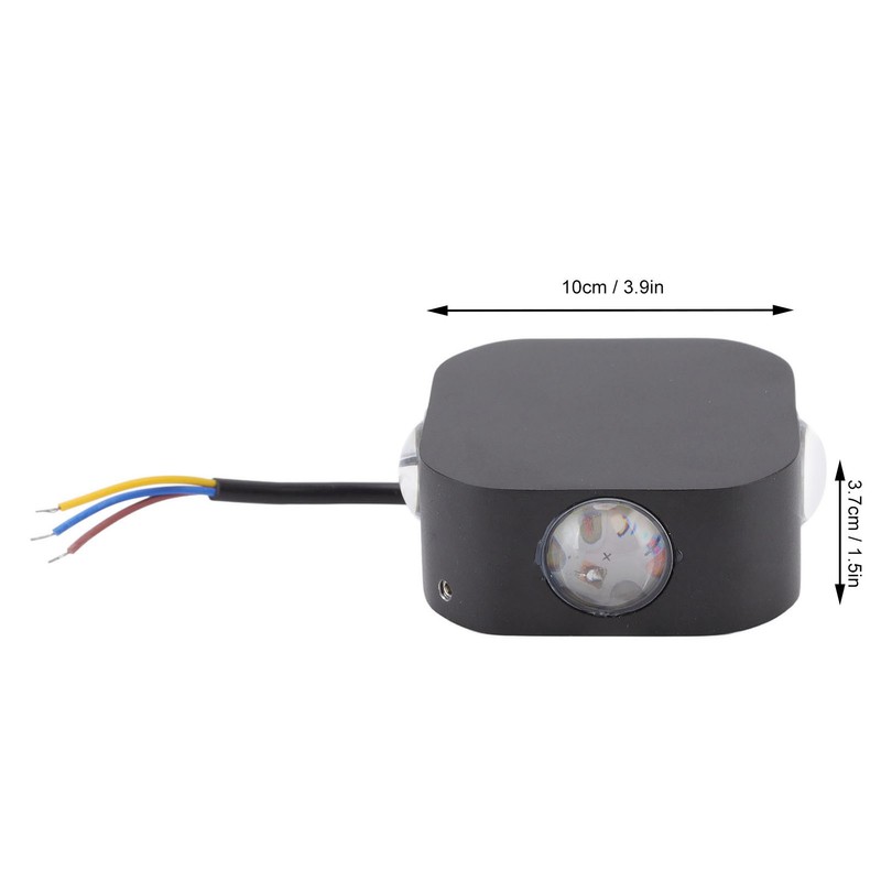 4 Sided Luminous Wall Lamp Double Head Waterproof LED White