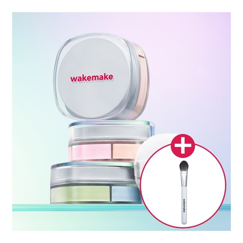 WAKEMAKE Stay Fixer Multi Color Powder Set (+brush) - [SINGLE]