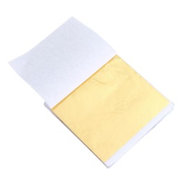 KONTONTY 50pcs 8x8.5cm Foil Leaf Sheets Imitation Leaf Art Foil Paper Shiny Metallic Craft Decorations