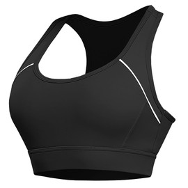 Irdcomps Women's Sports Bra without Underwire Strong Hold Bras Sports Breasts with Racerback for Fitness Yoga Jogging, black