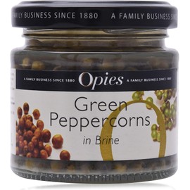 Opies Green Peppercorns in Brine 115g (Pack of 3) - Gourmet Flavour Enhancer for Culinary Creations! Premium Quality Brined Green Peppercorns