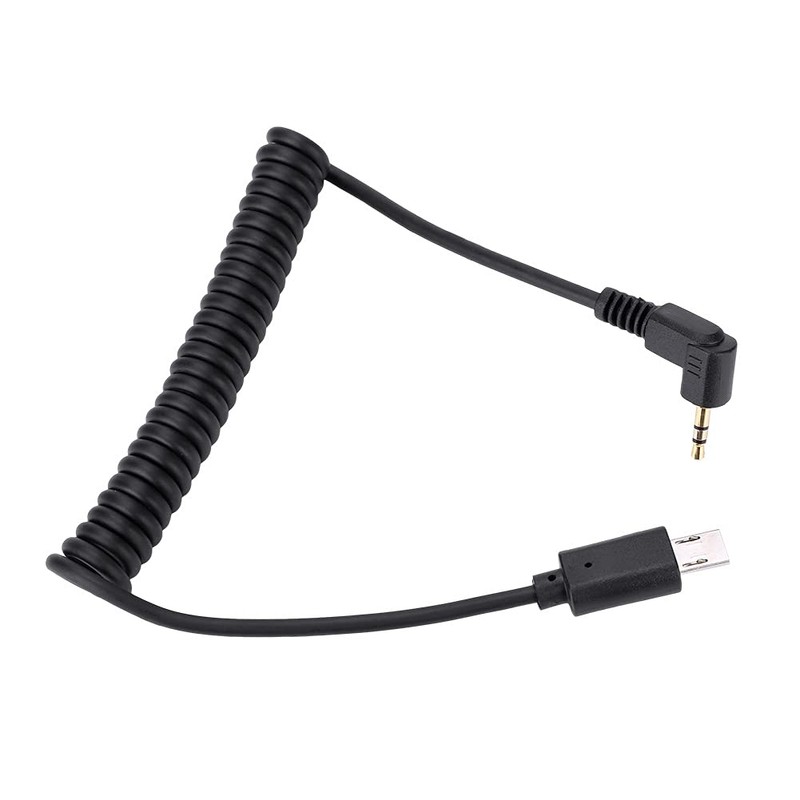 3.5mm-S2 Shutter Release Cable Cord, Elastic Spiral Coil Cord for