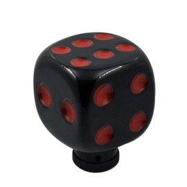 Mavota Dice Steering Wheel Knob Weighted Shift Knob with 3 Adapter Fit Car Truck SUV Black-Red