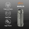 Visol Marlin Butane Triple Flame Windproof Lighter, Refillable, Built-in Punch