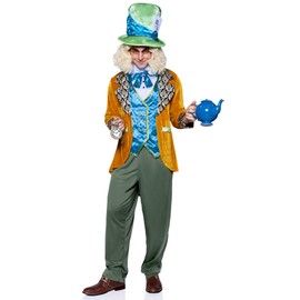 Leg Avenue mens 4 Pc Classic Mad Hatter Adult Sized Costumes, Multi/Multi, Medium US