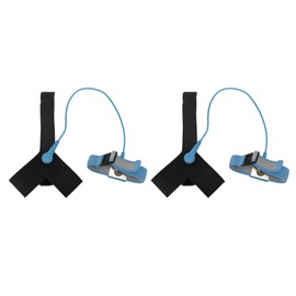 2 Pcs One Size Fits All Anti Static Heel Grounder Straps, Adjustable ESD Elastic Sole Grounder Bands with Buckle, Anti Static Foot Heel Strap for Labs and Manufacturing