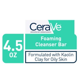 CeraVe Foaming Cleanser Bar | Soap-Free Body And Face Cleanser Bar For Oily Skin
