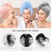 OWLMATE Pack of 4 Microfibre Hair Towels, Microfibre Towels, Hair