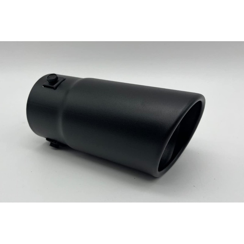 Black Stainless Steel Rolled Tip Exhaust 76mm Exit Fits 40mm