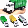 3pcs 1:50 Garbage Truck Models Set Plastic Alloy Sanitation Tanker