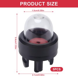 Pack of 5 General Snap-in Primer Fuel Bulb, Lawn Mower Accessories, Snap Primer Pump, for Stihl / Weed Eater / McCulloch, In Primer Bulb for MCCULLOCH 3200 3210