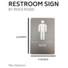 Premier Colors - Mens ADA Compliant Restroom Sign - Includes