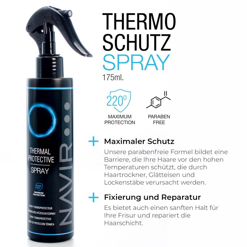 NAVIR Profesional | Hitzeschutz Haarspray - Maximaler Schutz bis 220°C