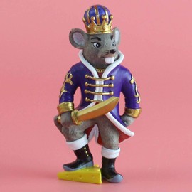 Nutcracker Ballet Gifts Mouse King Standing on Cheese Resin Ornament- Collectible 2019 Edition Christmas Tree Ornament - 4 inch Ornament