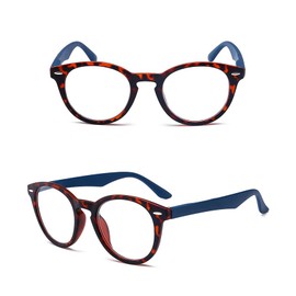 Classic Frame Design, Flexible Hinge,Anti Blue Light, Suitable for both men and women (blue, 1.5, x)