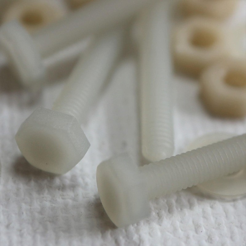 50 x Glass Filled Reinforced Super Nylon Hex Head, M3