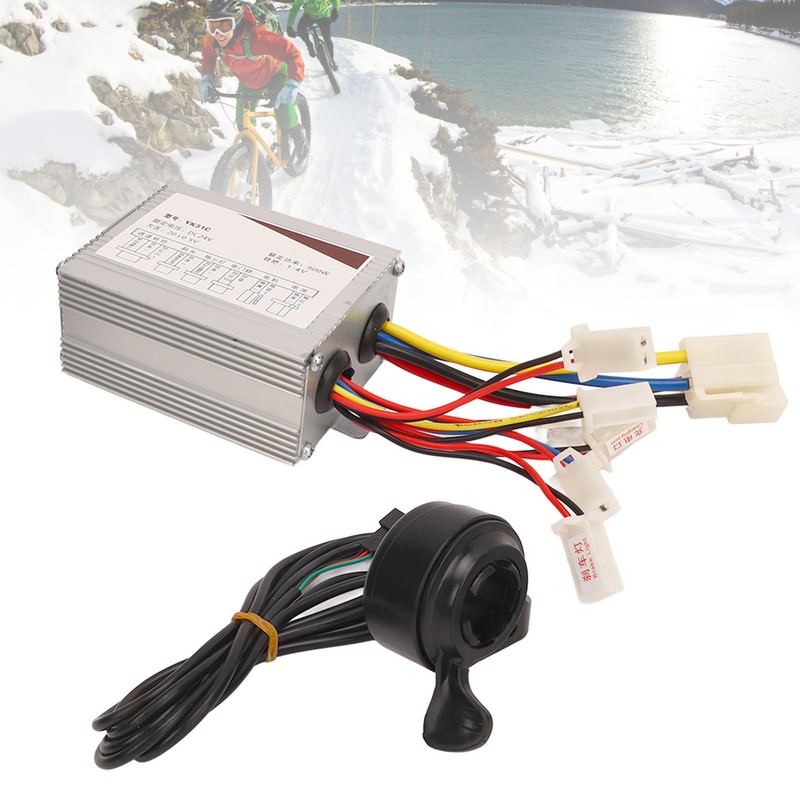 Electric Bike Controller Thumb Throttle Set 24V 500W Electric Bicycle