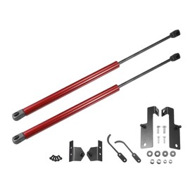 X AUTOHAUX 2 Pcs Front Hood Lift Supports Struts Shocks Gas Spring for Jeep Wrangler (JK) 2007-2018 Red Carbon Fiber Pattern