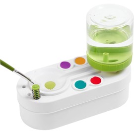 Limpiador de pinceles, limpiador de pinceles de maquillaje, cepillo de agua y limpiador de pintura multifuncional de cepillo de maquillaje, cepillo de lavado muy conveniente (Verde)