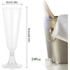 eMKay® Pack of 24 Clear Plastic Champagne Flutes/Glasses 140ml