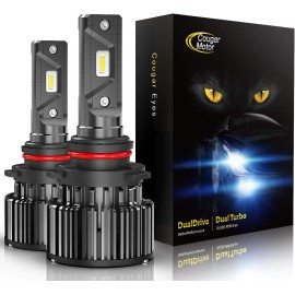 Cougar Motor 9005 HB3 LED Light Bulbs 60W 18000 Lumens 6000K Cool White (Pair)