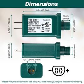 Enhon 4.5V 3W LED Power Supply, TS-3W4.5V UL Listed LED Transformer Replacement Class 2 Power Supply, Low Voltage Transformer US Plug Adapter for Christmas Tree Light and LED String Light, Green