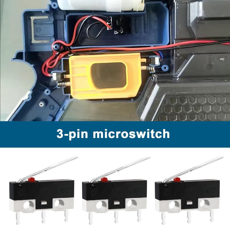 LT Easiyl 100PCS Micro Switch 3-Pin Hinge Lever Switch 1.8x1.8x0.6mm