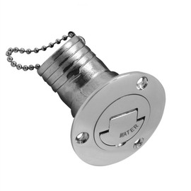 Marine Deck Filler/ Fill Keyless Cap， 316 Stainless Steel Elbow Boat Accessories Yacht Hardware (Type:Water, 38mm/1.5inch)