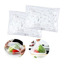 MKISHINE Pack of 100 Food Storage Bags, Elastic, Stretchy, Adjustable Bowl Lids, Reusable Elastic Covers for Food Storage